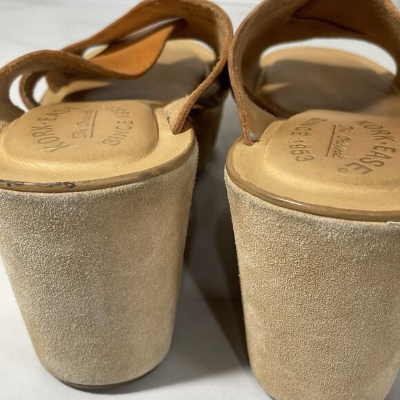 Kork Ease LANA Crisscross Slide Sandal Women’s 9 Brown Platform Wedge Boho - Picture 7 of 15